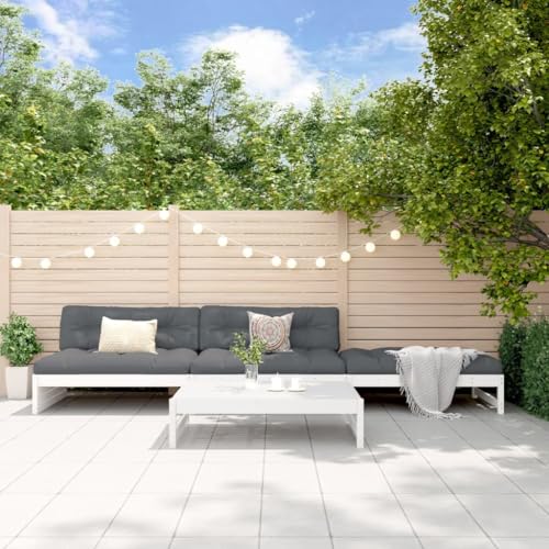 LLEZKBR Outdoor Möbel Sets - 4-teiliges Garten-Lounge-Set Weiß Massivholz Kiefer LLEZKBR Outdoor Möbel Sets - 4-teiliges Garten-Lounge-Set Weiß Massivholz Kiefer von LLEZKBR
