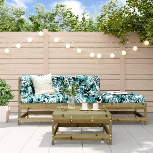 LLEZKBR Outdoor Möbel Sets - 4-teiliges Garten-Lounge-Set imprägniertes Holz Kiefer von LLEZKBR