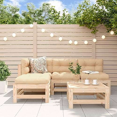 LLEZKBR Outdoor Möbel Sets - 5-teiliges Garten-Lounge-Set Massivholz Kiefer von LLEZKBR