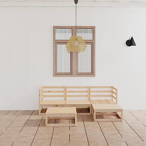 LLEZKBR Outdoor Möbel Sets - 5-teiliges Garten-Lounge-Set Massivholz Kiefer von LLEZKBR