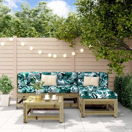 LLEZKBR Outdoor Möbel Sets - 5-teiliges Garten-Lounge-Set imprägniertes Holz Kiefer von LLEZKBR