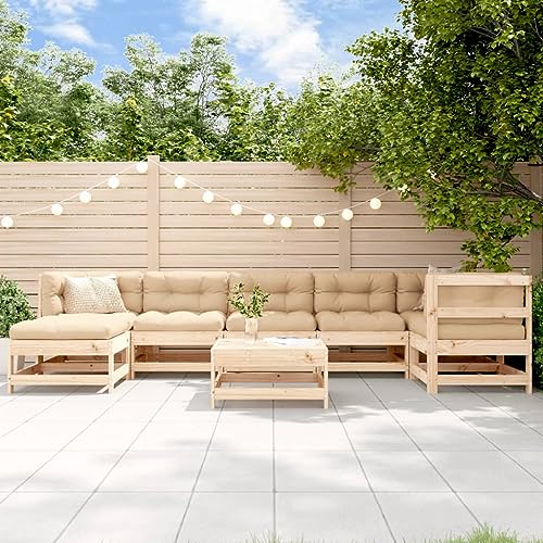 LLEZKBR Outdoor Möbel Sets - 8-teiliges Garten-Lounge-Set Massivholz Kiefer von LLEZKBR