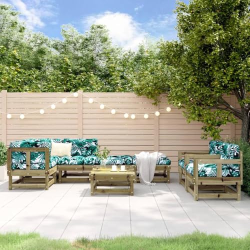 LLEZKBR Outdoor Möbel Sets - 8-teiliges Garten-Lounge-Set imprägniertes Holz Kiefer von LLEZKBR