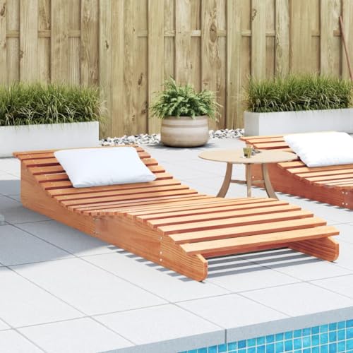 LLEZKBR Outdoor Outdoor Sitzgelegen-Sonnenliege Wachs-Braun 205x80x31,5 cm Massivholz Kiefer von LLEZKBR