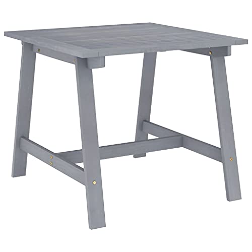 LLEZKBR Outdoor Outdoor Tisch Garten Esstisch Grau 88x88x74cm Akazienholz massiv von LLEZKBR