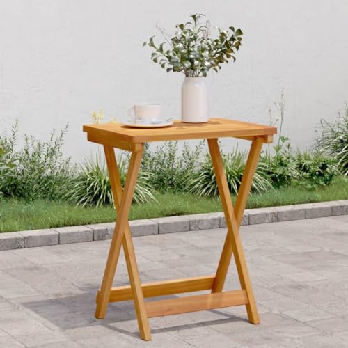 LLEZKBR Outdoor Outdoor Tische Klapptisch Gartentisch 50x36x60cm Massivholz Akazie von LLEZKBR