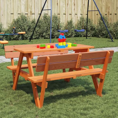 LLEZKBR Outdoor Outdoor Tische-Picknicktisch für 4 Kinder mit Schirmloch Massivholz Tanne LLEZKBR Outdoor Outdoor Tische-Picknicktisch für 4 Kinder mit Schirmloch Massivholz Tanne von LLEZKBR