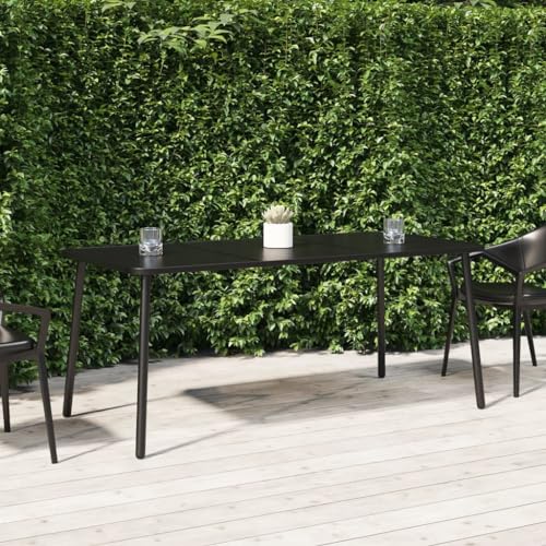 LLEZKBR Outdoor Tisch Gartentisch Anthrazit 165x80x71cm Stahl von LLEZKBR