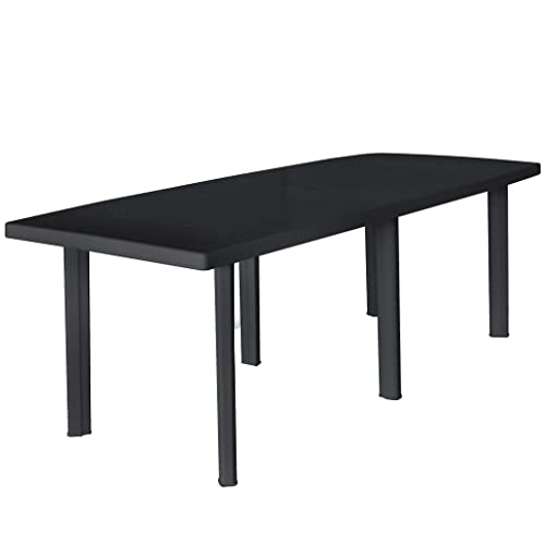 LLEZKBR Outdoor Tisch Gartentisch Anthrazit 216x90x72cm Kunststoff LLEZKBR Outdoor Tisch Gartentisch Anthrazit 216x90x72cm Kunststoff von LLEZKBR