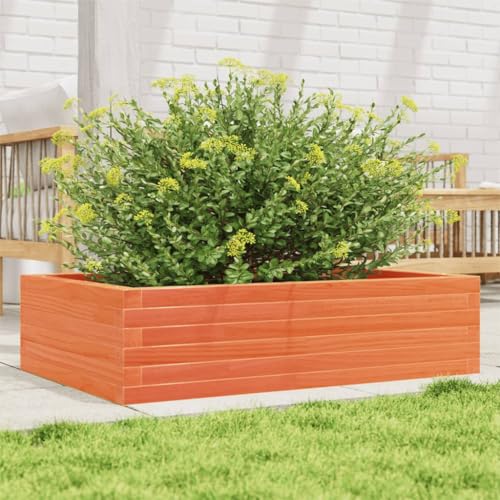 LLEZKBR Rasen & Gartenarbeit - Töpfe & Pflanzgefäße - Garten Pflanzgefäß Wachs Braun 90x60x23cm Kiefer Massivholz von LLEZKBR