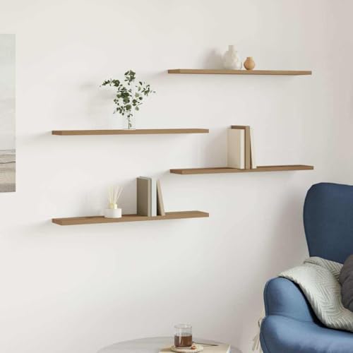 LLEZKBR Regal-Bücherregalbretter, 4 Stück, Artisan Eiche, 60 x 10 x 1,5 cm, Holzwerkstoff von LLEZKBR