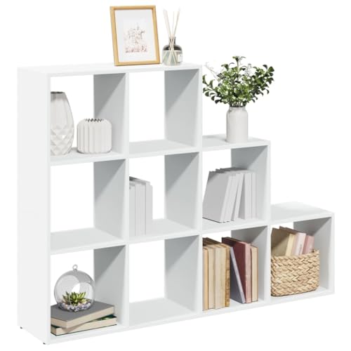 LLEZKBR Regal-Bücherregale & Standregale, Raumteiler, Bücherregal, 3-stöckig, weiß, 137,5 x 29 x 103,5 cm, Holzwerkstoff LLEZKBR Regal-Bücherregale & Standregale, Raumteiler, Bücherregal, 3-stöckig, weiß, 137,5 x 29 x 103,5 cm, Holzwerkstoff von LLEZKBR