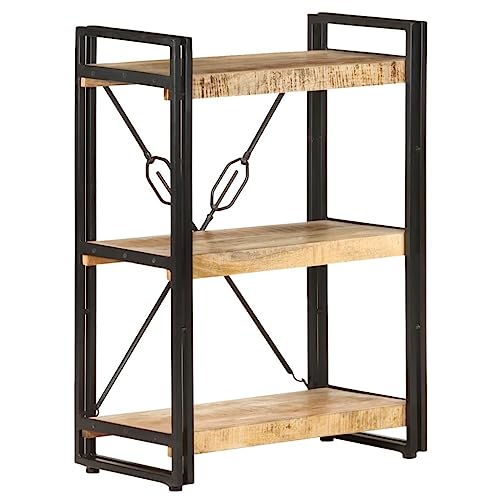 LLEZKBR Regal-Bücherregale & Standregale - 3-stöckiges Bücherregal 60x30x80cm aus massivem Mangoholz LLEZKBR Regal-Bücherregale & Standregale - 3-stöckiges Bücherregal 60x30x80cm aus massivem Mangoholz von LLEZKBR