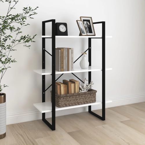 LLEZKBR Regal-Bücherregale & Standregale Bücherschrank Weiß 80x30x105cm Holzwerkstoff von LLEZKBR