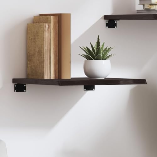 LLEZKBR Regal-Wandregale & Ledges-Wandregal Dunkelbraun 40x40x2cm massiv Eiche behandelt von LLEZKBR