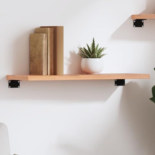 LLEZKBR Regal-Wandregale & Ledges-Wandregal hellbraun 60x20x2 cm massiv Eiche behandelt von LLEZKBR