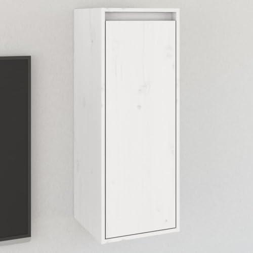 LLEZKBR Regalwandregale & Ledges-Hängeschrank Weiß 30x30x80 cm Massivholz Kiefer von LLEZKBR