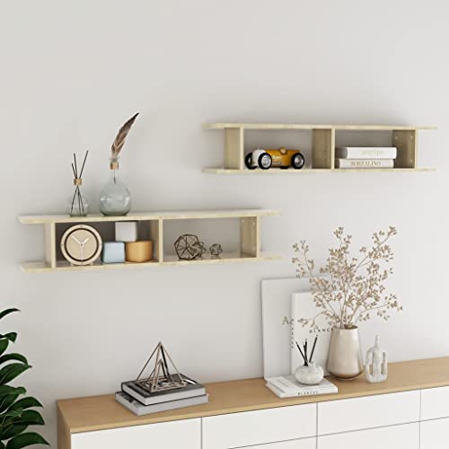 LLEZKBR Regalwandregale & Ledges-Wandregal 2 tlg Sonoma Eiche 105x18x20cm Holzwerkstoff LLEZKBR Regalwandregale & Ledges-Wandregal 2 tlg Sonoma Eiche 105x18x20cm Holzwerkstoff von LLEZKBR