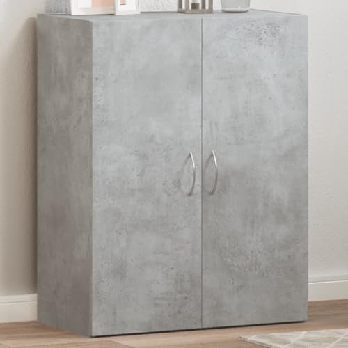 LLEZKBR Schränke & Aufbewahrung, Aktenschränke, Aktenschrank, Betongrau, 60 x 32 x 77,5 cm, Holzwerkstoff von LLEZKBR