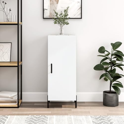 LLEZKBR Schränke & Aufbewahrung, Buffets & Sideboards, Sideboard, Weiß, 34,5 x 34 x 90 cm, Holzwerkstoff von LLEZKBR