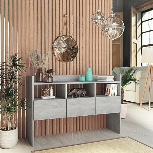 LLEZKBR Schränke & Aufbewahrung-Buffets & Sideboards-Sideboard Betongrau 105x30x70cm Holzwerkstoff von LLEZKBR