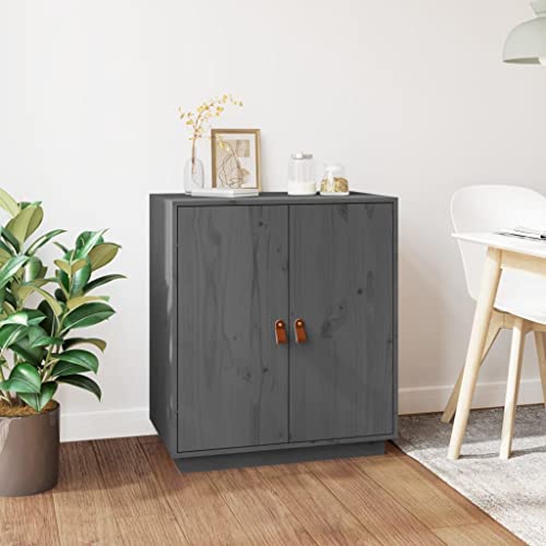 LLEZKBR Schränke & Aufbewahrung-Buffets & Sideboards Sideboard Grau 65,5x40x75cm Massivholz Kiefer LLEZKBR Schränke & Aufbewahrung-Buffets & Sideboards Sideboard Grau 65,5x40x75cm Massivholz Kiefer von LLEZKBR