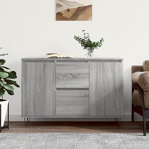 LLEZKBR Schränke & Aufbewahrung-Buffets & Sideboards Sideboard Grau Sonoma 104x35x70cm Holzwerkstoff von LLEZKBR