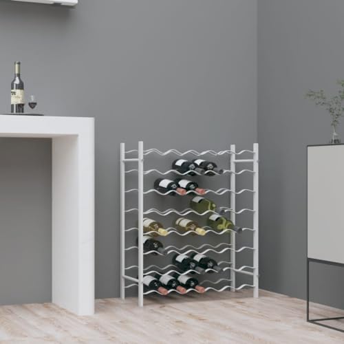 LLEZKBR Schränke & Aufbewahrung - Weinregale - Weinregal für 48 Flaschen - Weiß Metall LLEZKBR Schränke & Aufbewahrung - Weinregale - Weinregal für 48 Flaschen - Weiß Metall von LLEZKBR