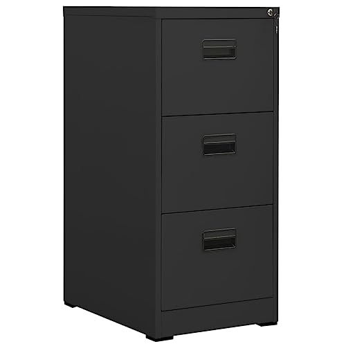 LLEZKBR Schränke & Aufbewahrungs-Aktenschränke Aktenschrank Anthrazit 46x62x102,5 cm Stahl von LLEZKBR