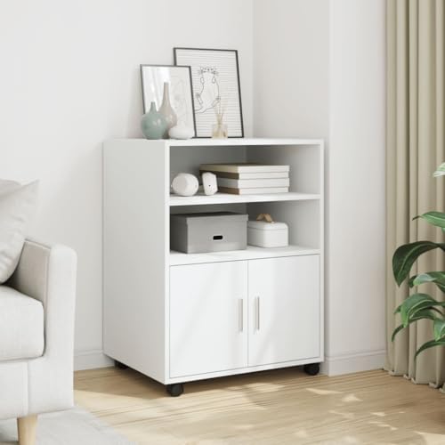 LLEZKBR Schränke & Aufbewahrungs-Aktenschränke Rollschrank Weiß 60x48x81 cm Holzwerkstoff LLEZKBR Schränke & Aufbewahrungs-Aktenschränke Rollschrank Weiß 60x48x81 cm Holzwerkstoff von LLEZKBR