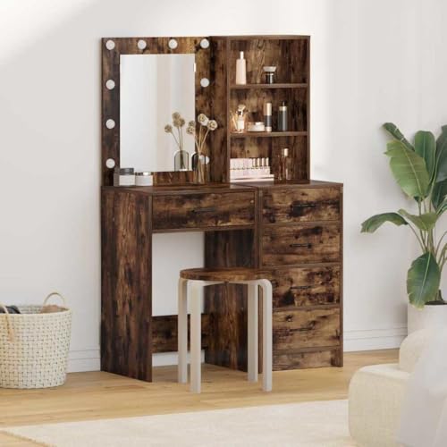 LLEZKBR Schränke & Aufbewahrungs-Waschtische, 2 Stück, braun, 50 x 41 x 135 cm, Holzwerkstoff von LLEZKBR