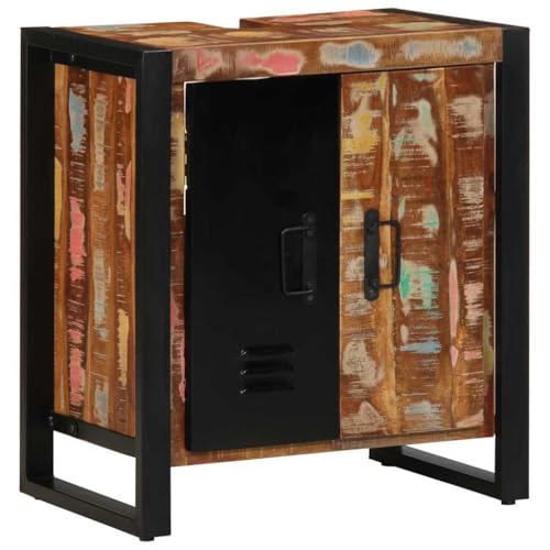 LLEZKBR Schränke & Aufbewahrungs-Waschtischunterschrank Badschrank Braun 55 x 35 x 60 cm Massivholz Altholz von LLEZKBR