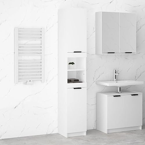 LLEZKBR Schränke & Aufbewahrungs-Waschtischunterschrank Badschrank Weiß 32x34x188,5 cm Holzwerkstoff LLEZKBR Schränke & Aufbewahrungs-Waschtischunterschrank Badschrank Weiß 32x34x188,5 cm Holzwerkstoff von LLEZKBR
