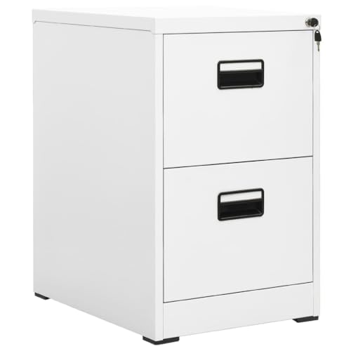 LLEZKBR Schränke & Aufbewahrungsschränke Aktenschrank Aktenschrank Weiß 46x62x72,5 cm Stahl von LLEZKBR
