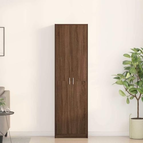 LLEZKBR Schränke & Aufbewahrungsschränke & Kleiderschränke - Garderobe mit Ablage Braun Eiche 55 x 25 x 189 cm Holzwerkstoff von LLEZKBR