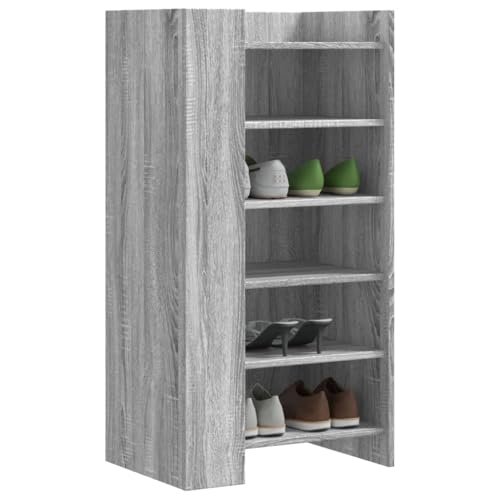 LLEZKBR Schuhschrank Grau Sonoma 52x37,5x100 cm Holzwerkstoff von LLEZKBR