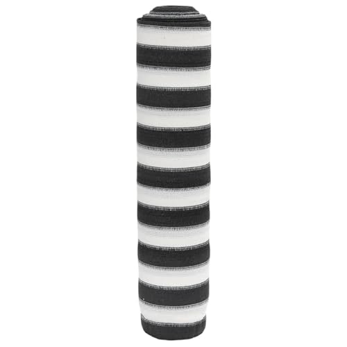 LLEZKBR Sichtschutznetz Anthrazit und Weiß 1x10m HDPE 75g/m² von LLEZKBR