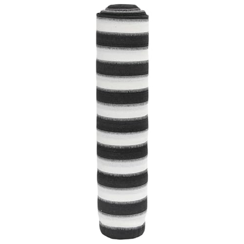 LLEZKBR Sichtschutznetz anthrazit und weiß 2x10m HDPE 75g/m² von LLEZKBR