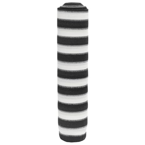 LLEZKBR Sichtschutznetz anthrazit und weiß 2x25m HDPE 75g/m² von LLEZKBR
