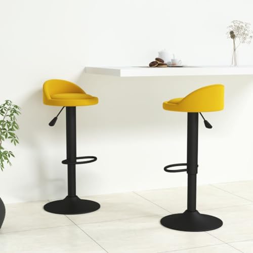 LLEZKBR Stühle, Tisch und Barhocker, Barhocker, 2 Stück, gelber Samt LLEZKBR Stühle, Tisch und Barhocker, Barhocker, 2 Stück, gelber Samt von LLEZKBR