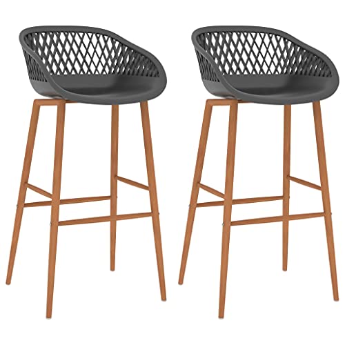 LLEZKBR Stühle, Tisch & Barhocker, Barstühle, 2 Stück, Grau LLEZKBR Stühle, Tisch & Barhocker, Barstühle, 2 Stück, Grau von LLEZKBR