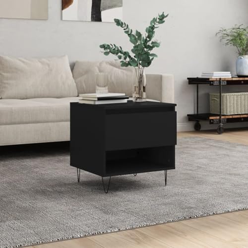 LLEZKBR Tables-Accent Tables-Coffee Tables-Coffee Table Black 50x46x50cm Engineered Wood von LLEZKBR