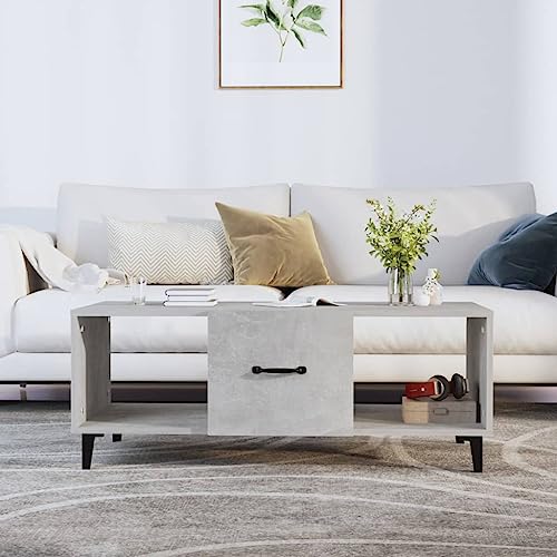 LLEZKBR Tables-Accent Tables-Coffee Tables-Coffee Table Concrete Grey 102x50x40cm Engineered Wood LLEZKBR Tables-Accent Tables-Coffee Tables-Coffee Table Concrete Grey 102x50x40cm Engineered Wood von LLEZKBR