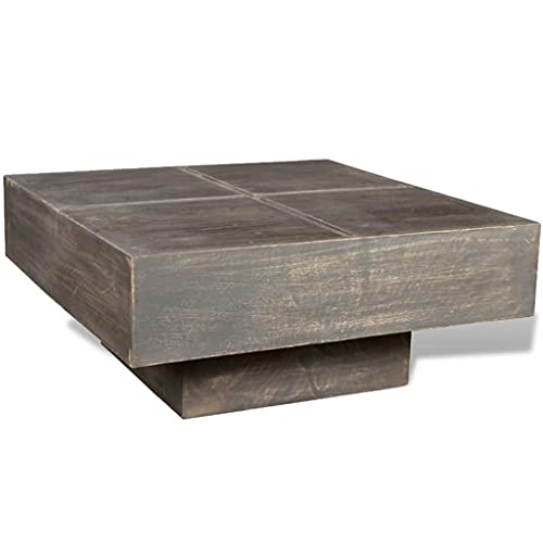 LLEZKBR Tables-Accent Tables-Coffee Tables-Coffee Table Dark Brown Square Solid Mango Wood von LLEZKBR