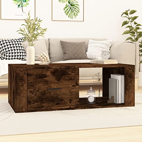 LLEZKBR Tables-Accent Tables-Coffee Tables-Coffee Table Smoked Oak 100x50.5x35cm Engineered Wood LLEZKBR Tables-Accent Tables-Coffee Tables-Coffee Table Smoked Oak 100x50.5x35cm Engineered Wood von LLEZKBR