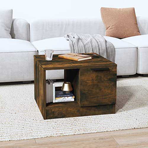 LLEZKBR Tables-Accent Tables-Coffee Tables-Coffee Table Smoked Oak 50x50x36cm Engineered Wood von LLEZKBR