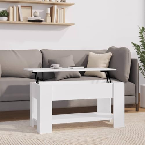 LLEZKBR Tables-Accent Tables-Coffee Tables-Coffee Table White 101x49x52cm Engineered Wood LLEZKBR Tables-Accent Tables-Coffee Tables-Coffee Table White 101x49x52cm Engineered Wood von LLEZKBR