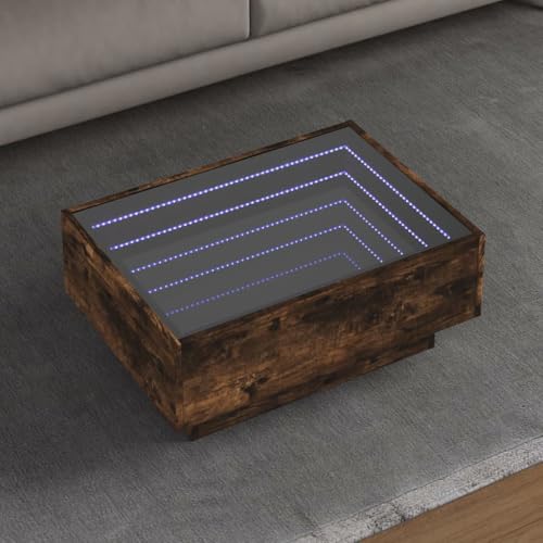 LLEZKBR Tables-Accent Tables-Coffee Tables-Coffee Table with LED Smoked Oak 70x50x30cm Engineered Wood LLEZKBR Tables-Accent Tables-Coffee Tables-Coffee Table with LED Smoked Oak 70x50x30cm Engineered Wood von LLEZKBR