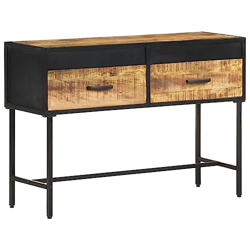 LLEZKBR Tables-Accent Tables-End Tables-Console Table 110x35x75 cm, Mangoholz grob von LLEZKBR