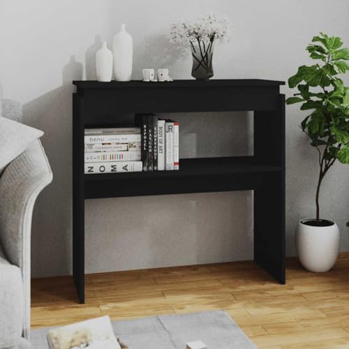 LLEZKBR Tables-Accent Tables-End Tables-Console Table Black 80x30x80cm Engineered Wood von LLEZKBR